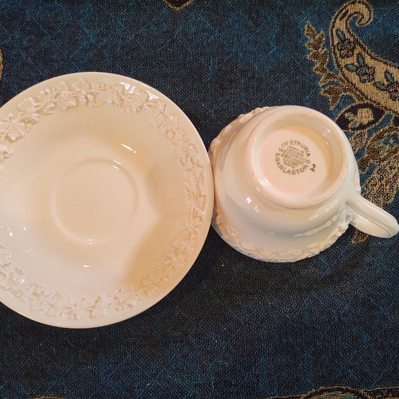 Wedgewood Queensware white bone china cup and saucer - Picture 2 of 5